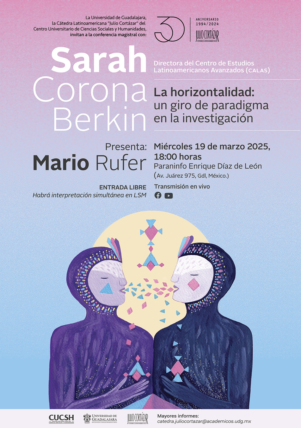 cartel conferencia Sarah Corona B.