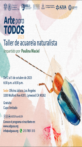 cartel taller de acuarela